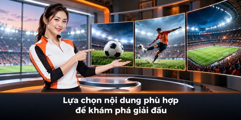 Lựa chọn nội dung phù hợp để khám phá giải đấu